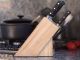 Bloc Cambridge frêne + 5 couteaux Chef (mitre aluminium) Sabatier 