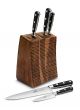 Bloc BANGUI acacia foncé + 5 couteaux licorne